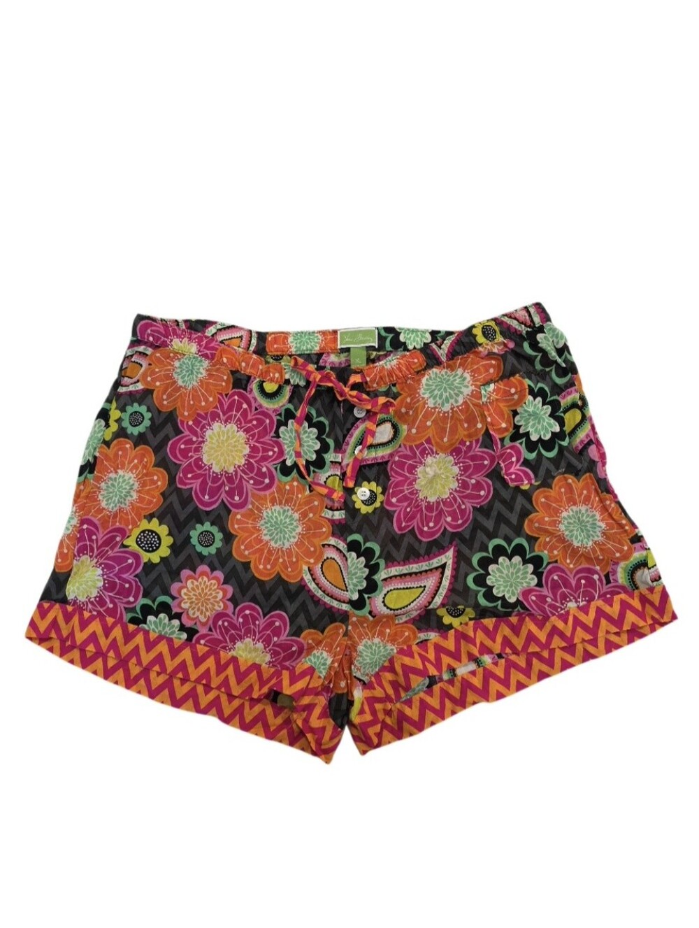 Vera Bradley Floral Paisley Chevron Lounge Pajama Shorts XL